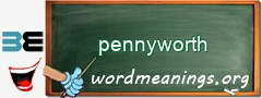 WordMeaning blackboard for pennyworth